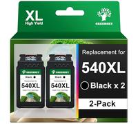 GREENSKY Cartucce 540 XL Compatibili per Cartucce Canon 540 XL PG-540 per Canon 540 per Canon Pixma MG3650s MG3650 TS5150 TS5151 MG3550 MX475 MX355 MX515 MG2550 MG4250 (2 Nero)