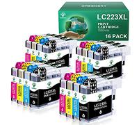 GREENSKY LC223XL Multipack Cartuchos de Tinta Compatiblile per Brother LC223 per Cartucce Brother MFC-J480DW MFC-J4420DW MFC-J5320DW MFC-J4620DW MFC-J880W DCP-J4120DW DCP-J562DW (Paquete de 16)