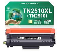 GREENSKY TN2510 TN2510XL Toner TN 2510XL TN-2510 XL Compatibile con Brother HL-L2400DWE HL-L2400DW HL-L2445DW DCP-L2627DWE MFC-L2800DW DCP-L2660DW DCP-L2665DW MFC-L2827DWXL MFC-L2860DWE (1 Nero)
