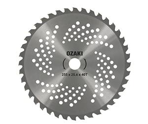 GREENSTAR - Lama a 40 denti per decespugliatore - Denti a punta in carburo - Larghezza di taglio: 255 mm - Spessore 1,3 mm - Foro 25,4 mm