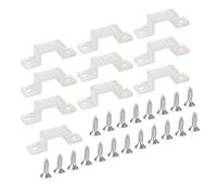 GreenSun LED Lighting - 20 clip di fissaggio per striscia LED, 5050 SMD, con viti per strisce LED larghe 17 mm