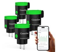 GreenSun Presa Smart Esterna - Presa Smart WiFi Outdoor Presa Intelligente Alexa Smart Life App WIFI Presa Intelligente WiFi Presa con Misura del Consumo Energetico 16A 4PC