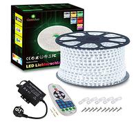 GreenSun - Striscia LED da 20 m, colore bianco freddo, striscia luminosa a LED, impermeabile, IP65, per feste di Natale, casa, giardino