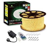 GreenSun Striscia LED per illuminazione a LED, 20 m, luce bianca calda, 5050 SMD, impermeabile, IP65, regalo di Natale per feste, casa, giardino