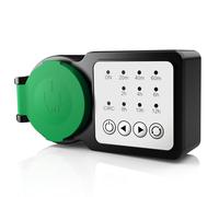 GreenSun Temporizzatore Presa Timer Presa - Timer Temporizzata Programmabile Programmatore TimerGiornaliero Per Esterno Meccanico Giornaliero IP44 Verde