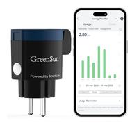 GreenSun Timer per esterni, presa WiFi, per esterni, con funzione di controllo vocale, IP44, colore: blu