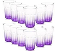 Greentainer Bicchieri infrangibili per acqua potabile, riutilizzabili, in plastica, per caffè, acqua fredda, latte, tè, tazze per feste, picnic, campeggio, impilabili, 350 ml, set da 12