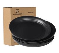 Greentainer Piatto 4 Piatti per Pizza, Pasta, Pane, Spuntino, Insalata, Sano Piatto Infrangibile in PP per Bambini ed Adulti/Microonde e Lavastoviglie | Sicuro e Leggero