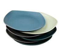 Greentainer Piatto grande da 6 piatti piani da 18,5 cm, per barbecue, feste, picnic, campeggio, infrangibile, in polipropilene, per bambini e adulti, piatto in plastica leggero, lavabile in