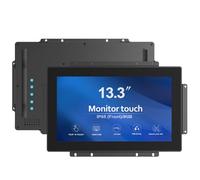 GreenTouch 13,3 pollici 1000 pidocchi ad alta luminosità 10 punti esposizione di tocco della struttura aperta, monitor industriale dello schermo attivabile al tatto di PCAP, porta VGA+HDMI+DVI - 16: 9