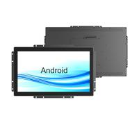 GreenTouch Monitor LCD touch screen da 23,8 pollici, Android All in one con RK3566 RAM 4G e ROM 32G - PCAP capacitivo -1920x1080-16:9-Nero - Anteriore IK08/IP65