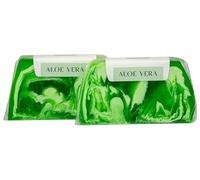 greenum GIFTS OF NATURE Sapone in blocchi, sapone naturale con profumo, vegano, gel doccia solido, per tutti i tipi di pelle, saponetta per viso, corpo, capelli, 100 grammi (aloe vera, set da 2)