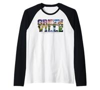 Greenville, Carolina Sud, Orizzonte, cascate, Parco, scenico, Tramonto Maglia con Maniche Raglan