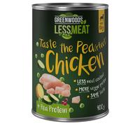 Greenwoods Less Meat con Piselli 6 x 400 g Umido per cane - Pollo