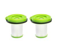 Greenworks 01-000002950707 ASV-HF2-GW, HEPA13 Filter Green 2 PCS, Without Metal housing, Poliestere, Green,Grey,Black