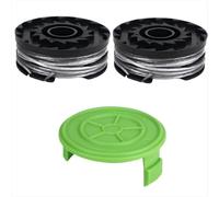 Greenworks, 2 bobine di ricambio per decespugliatore a batteria, 40 V, 29187, compatibile con G40LT, G40LTK2, G40LTK2x, 2101507, 2101507UA, 2101507UC, include 2 bobine e 1 tappo protettivo