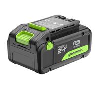 Greenworks 24V 6,0 Ah Batteria con Porta USB-C Ricaricabile agli Ioni di Litio ad Alte Prestazioni Compatibile con Tutti gli Oltre 200 Utensili Greenworks da 24V,Garanzia di 2 Anni - PA600