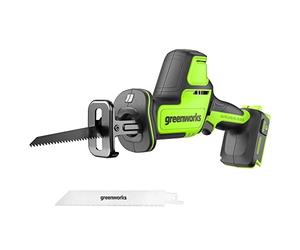 Greenworks 24V Brushless Compact One-Handed Reciprocating Saw (3,000 SPM), Cordless Powered Variable Speed Recip Saw, Battery Not Included