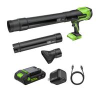 Greenworks 24V Soffiatore a Batteria con 4Ah & Caricatore 65W PD, 209km/h 7,65m³