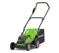 Greenworks 48V (24V x 2) Tosaerba a Batteria Li-Ion , Larghezza Taglio 36cm fino a 250m2, Cesto Raccoglierba 40L, Regolazione Centrale, Altezza Taglio 5 Livelli, Senza Batteria e Caricatore,G24X2LM36