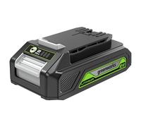Greenworks Batteria da 24V 2Ah - Potente Batteria agli Ioni di Litio da 24V Originale Greenworks, Design Leggero con Indicatore LED dello Stato di Carica a 3 Livelli, Garanzia 2 Anni - G24B2
