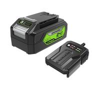 Greenworks Batteria e Caricabatterie 24V - per Tutti gli Attrezzi da Giardino ed Elettroutensili 24V, Uscita 60W, Tempo di Ricarica 120 Minuti, Batteria agli Ioni di Litio 4Ah - G24B4 e G24UC