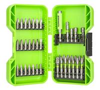 Greenworks Bit di avvitamento duri (set completo da 40 pezzi con bit pick and click adatti a tutti gli avvitatori a batteria)