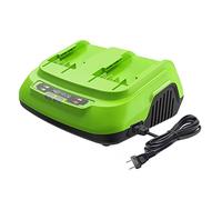 Greenworks Caricatore rapido a doppia porta 40 V 8 A (caricatore Greenworks originale)