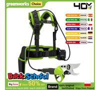 Greenworks Cesoia elettrica da potatura Motore brushless 40V Giardino domestico Forbici da 3,5 mm Troncarico professionale a batteria con batteria da 4 Ah