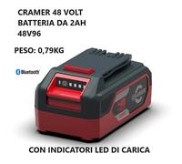 CRAMER 48V96 48V BATTERIA 2Ah + BLUETOOTH COMPATIBILE CON LINEA 48V