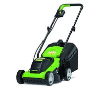 Greenworks G24LM33 Tagliaerba a Batteria per Prati Piccoli Fino a 280m², Ampiezza di Taglio 33cm, Sacca da 30L SENZA Batteria 24V & Caricabatterie, Garanzia 3 Anni