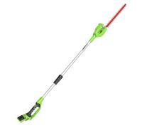 Greenworks G24PH51 Tagliasiepi ad Asta a Batteria, Albero Divisibile, Lame 51cm a Doppia Azione, Taglia Fino a 18mm, Testa Rotante a 125°, 1500spm SENZA Batteria 24V e Caricabatterie, Garanzia 3 Anni