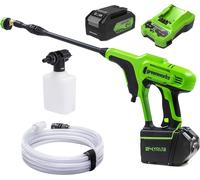 Greenworks G24PWK4 Idropulitrice 24 V 300W 24bar 180l/h Batteria 4Ah