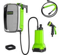 Greenworks G24SWP Elettropompa a Immersione a Batteria, 1800L/ora, Attacco Rapido da 1/2", Testina di Spruzzo 8 in 1, Tubo Flessibile 2m, SENZA Batteria 24V e Caricabatterie, Garanzia 3 Anni