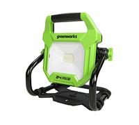 Greenworks G24WL - Lampada da lavoro senza fili, ibrida AC/DC, gancio a sospensione, alimentazione CA o batteria, 2000 lumen, 2 impostazioni luminosità 24 V Ni