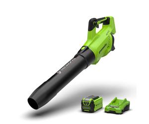 Greenworks G40ABIIK2 - Soffiatore 40V Gen2 con Batteria 2Ah e Caricatore 2A