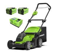 Greenworks G40LM41K2X Tagliaerba a Batteria per Prati Fino a 500m², Ampiezza di Taglio 41cm, Sacca da 50L CON Due Batterie 40V 2Ah e 1 Caricabatterie, Garanzia 3 Anni