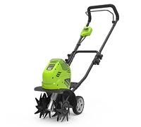 Greenworks G40TL - Motocoltivatore a Batteria, Motozappa con Fresa a Denti Anteriore, Larghezza di Lavoro 25cm, Profondità di Azione 13cm, SENZA Batteria 40V e Caricabatterie, Garanzia 3 Anni