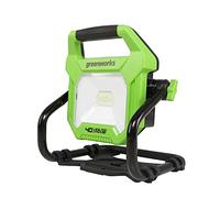 Greenworks G40WL Faretto da Cantiere Ibrido AC/DC e Batteria, Luce da Lavoro Con Gancio, 2000 Lumen, 2 Impostazioni, Cavo AC o Portatile, SENZA Batteria 40V e Caricabatterie