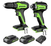 Greenworks GD24DD35K2 Trapano Avvitatore e GD24ID200 Avvitatore a Impulsi PIÙ 2 Batterie da 24V 2Ah e Caricabatterie, Garanzia 3 Anni