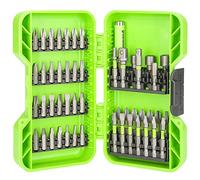 Greenworks Set di guida a impatto da 50 pezzi, set di punte per cacciavite, punta fresata di precisione, custodia modulare, supporto magnetico per punte