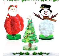 GreenYeah 3PCS Mini albero Natale Cresce Magico, Albero Magico di Natale in Crescita, Albero di Natale Magico, Kit di Allevamento di Cristallo Fai da Te, Albero di Natale Novità Regalo per Bambini