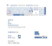 Greethga 148 tasti MDA Keycaps Meow Meow Tema PBT Sublimazione di calore su un lato per MX Switch Fit 61/68/87/96/104/108 Tastiera