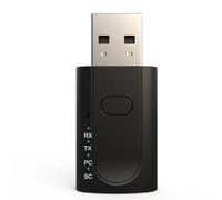 Greethga Adattatore USB Bluetooth 5.1 4 In 1 Ricevitore Audio Wireless Trasmettitore Scheda Audio Esterna USB Adattatore per Altoparlante per Auto