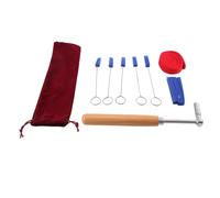 Greethga Kit di Strumenti per Accordatura per Pianoforte con Chiave per Accordatura, Feltro Lungo, Sordine In Gomma per Principianti, Accordatore Professionale, Colore Legno Universale e