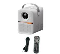 Greethga P10 Smart 4K WiFi Portatile 1080P Home Theater Video LED Mini Proiettore Bluetooth Proiettore Android 10 Spina UE (Bianca)