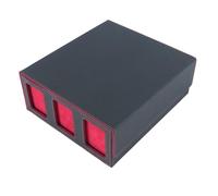 Greethga Scatola portaoggetti per carte collezionabili con finestra di visualizzazione, chiusura magnetica, per carte da gioco magiche, rosso