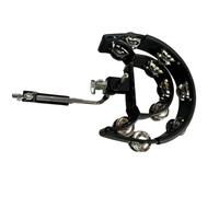 Greethga Set di Batteria Tamburello Hi Hat con Morsetto di Collegamento, Campanello Multifunzionale con Sonaglio A Doppia, Strumento Musicale