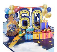 GREETING ART 60 biglietti di compleanno, pop-up per 60 anniversari, biglietti pop-up 3D, per compleanno, pop-up, biglietto di compleanno, matrimonio, innamorati, genitori