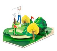 GREETING ART Biglietto d'auguri per il golf, biglietto da golf pop-up per la pensione, biglietto da golf pop-up per il golf - buono regalo 3D per compleanno, come buono per golfisti o biglietto di com